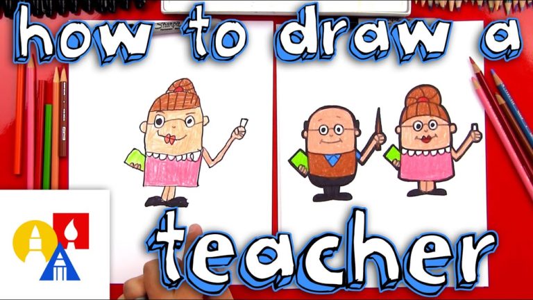 Як легко і швидко намалювати вчительку в окулярах простий малюнок для