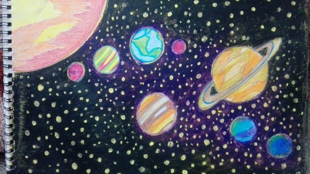 Как рисовать планеты в космосе